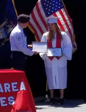 RECEIVES CERTIFICATE